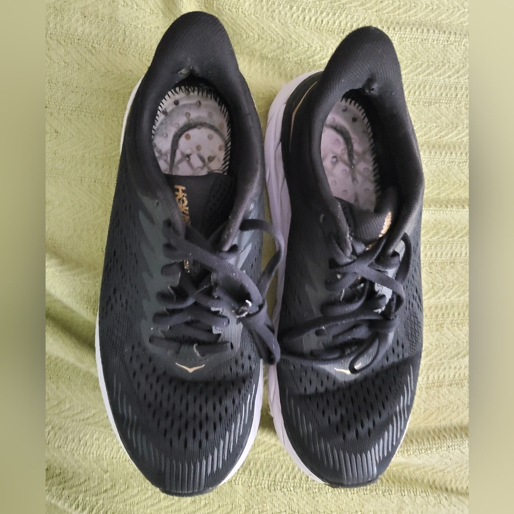 Hoka One One Clifton 7 Men’s Sneakers Size 7.5 Gold & Black - Picture 7 of 16